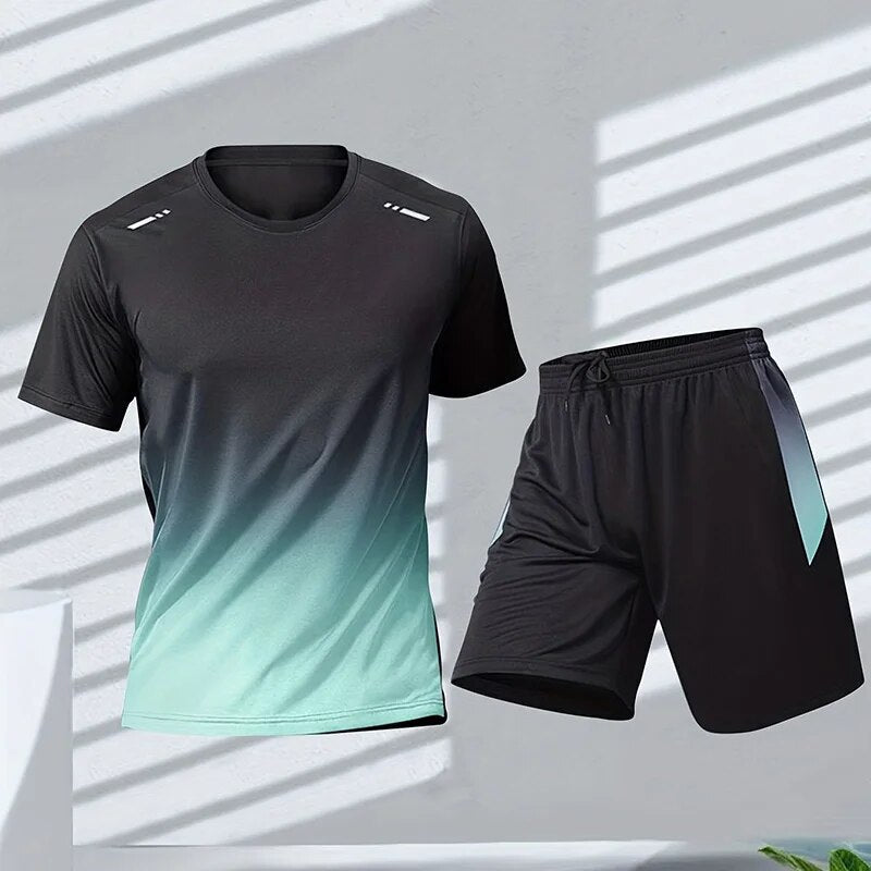 2-piece casual sportswear set with a breathable, lightweight design, perfect for active summer days and versatile use.






