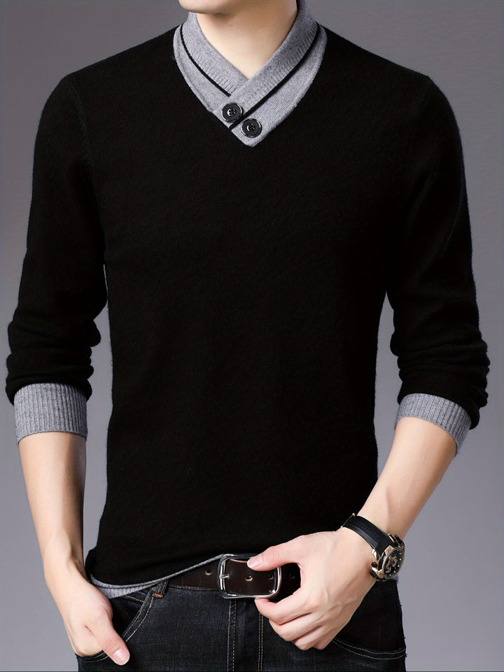 Classic Men's Autumn Sweater - Caspar