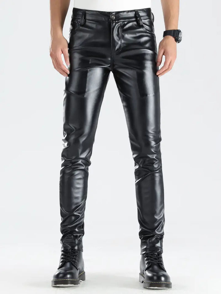 Black Faux Leather Pants