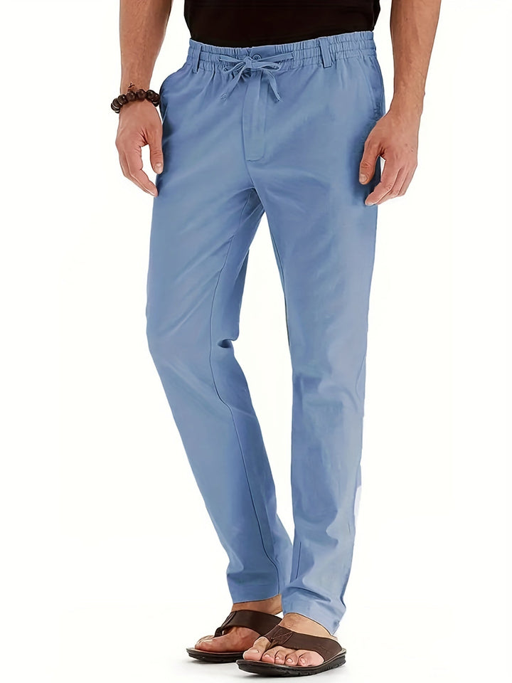 Lightweight and stylish summer office pants for men, offering a perfect blend of comfort and elegance.







