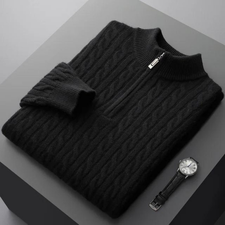 Casual warm autumn sweater for men, offering soft fabric and a stylish, relaxed fit.







