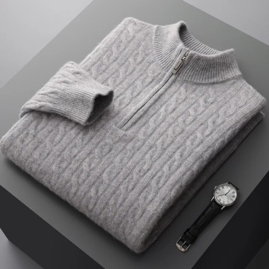 Casual warm autumn sweater for men, offering soft fabric and a stylish, relaxed fit.







