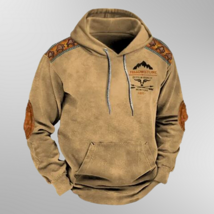 Comfortable and durable autumn hoodie for men, perfect for chilly days and casual wear.







