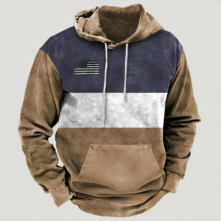 Comfortable and durable autumn hoodie for men, perfect for chilly days and casual wear.







