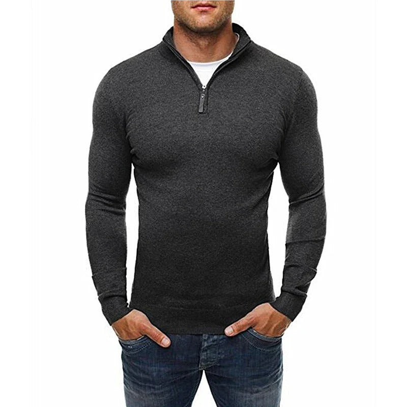 Cozy zip-up autumn sweater with a stylish design, perfect for layering on chilly days.







