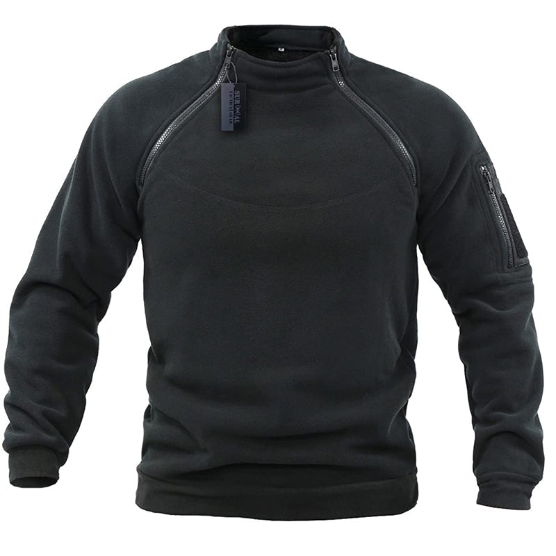 Durable military fleece men's sweater, designed for warmth, comfort, and rugged performance.







