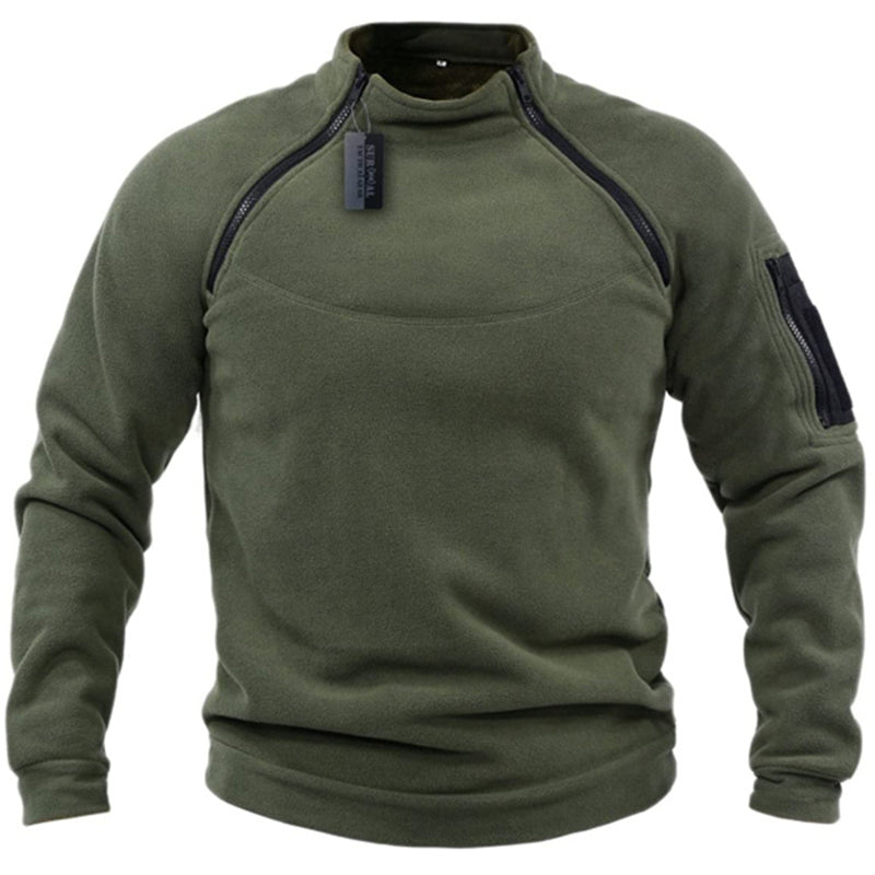 Durable military fleece men's sweater, designed for warmth, comfort, and rugged performance.







