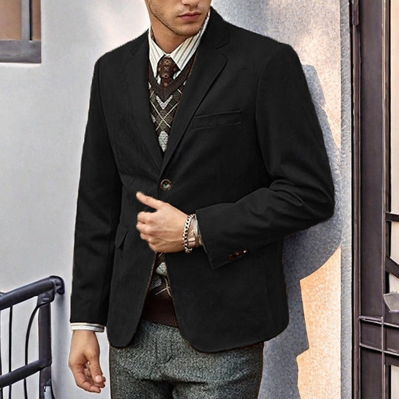 Elegant autumn blazer jacket with tailored fit and breathable fabric for a stylish and comfortable look.