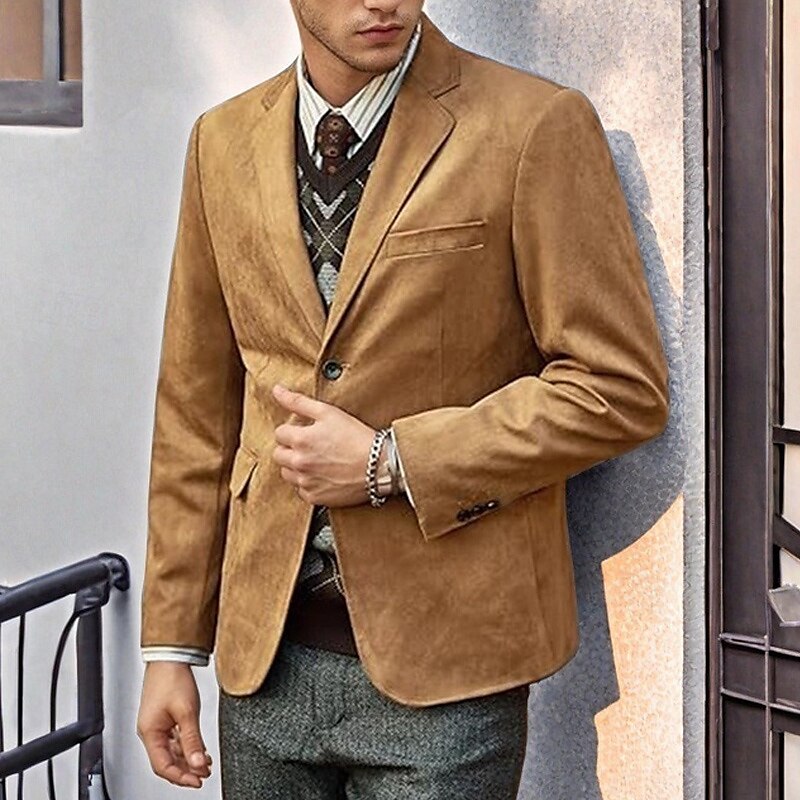 Elegant autumn blazer jacket with tailored fit and breathable fabric for a stylish and comfortable look.