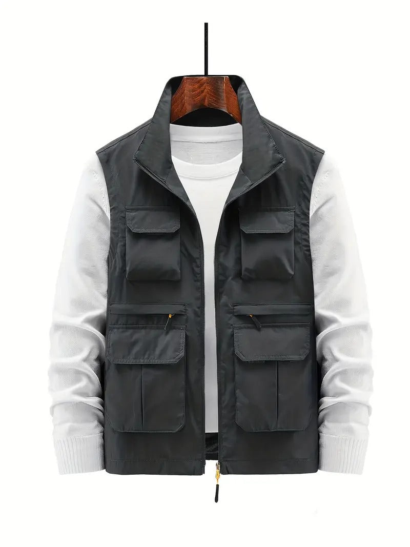 Stylish and cozy vest designed for autumn layering and comfort.