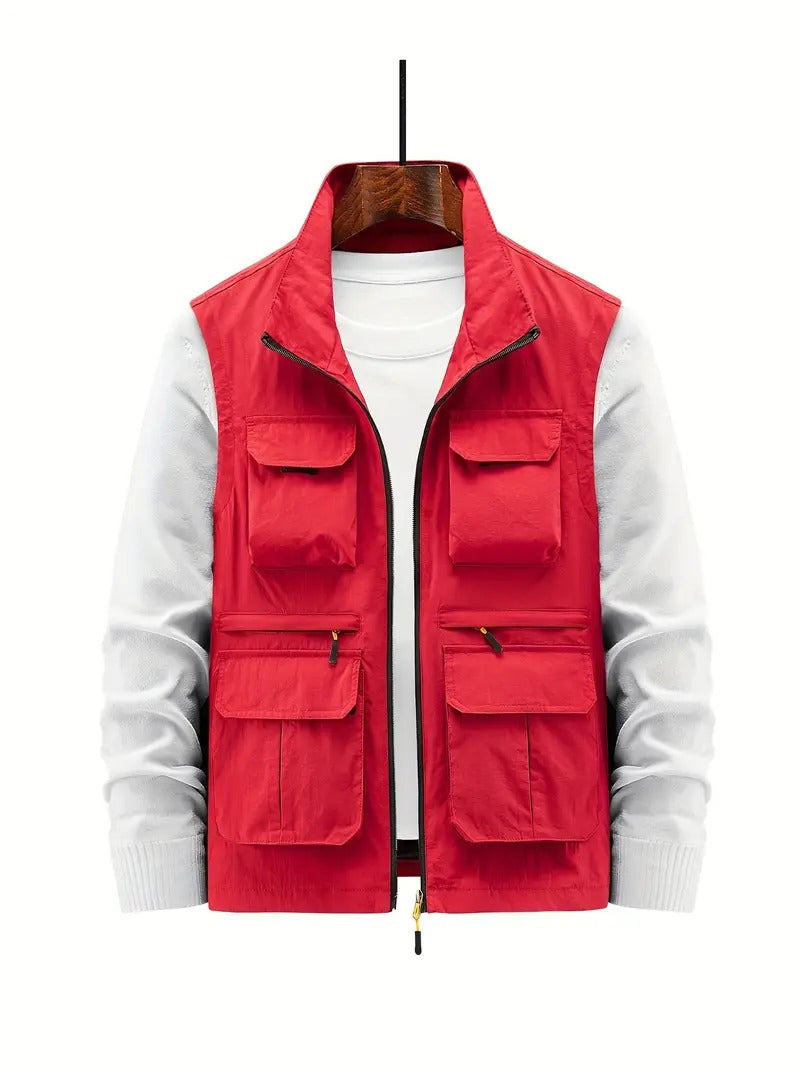 Stylish and cozy vest designed for autumn layering and comfort.