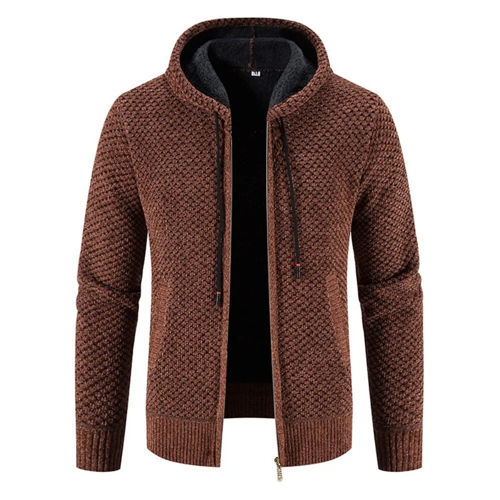 Luxe Elegant Hooded Autumn Cardigan – Soft, Stylish, And Perfect For Layering On Chilly Days.