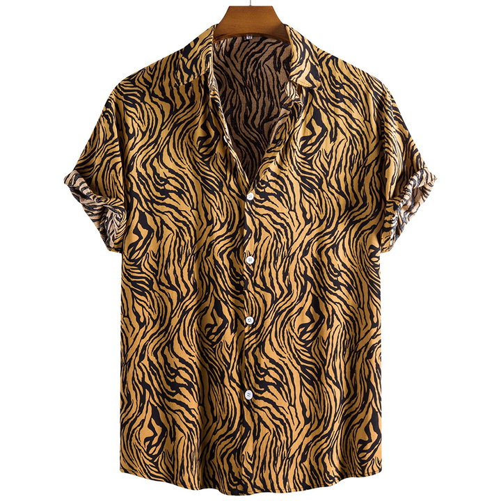 Men's breezy printed summer shirt with lightweight, breathable fabric and a trendy design, perfect for warm-weather outfits.