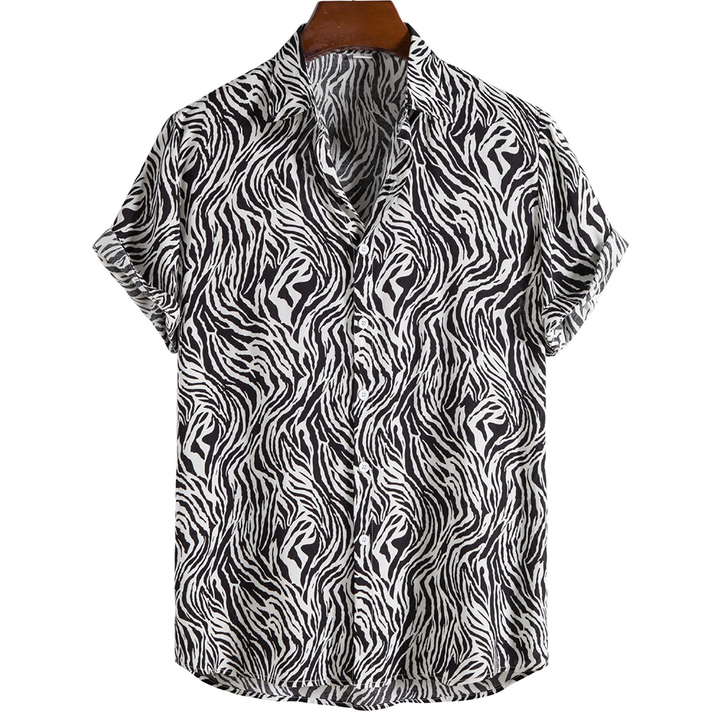 Men's breezy printed summer shirt with lightweight, breathable fabric and a trendy design, perfect for warm-weather outfits.