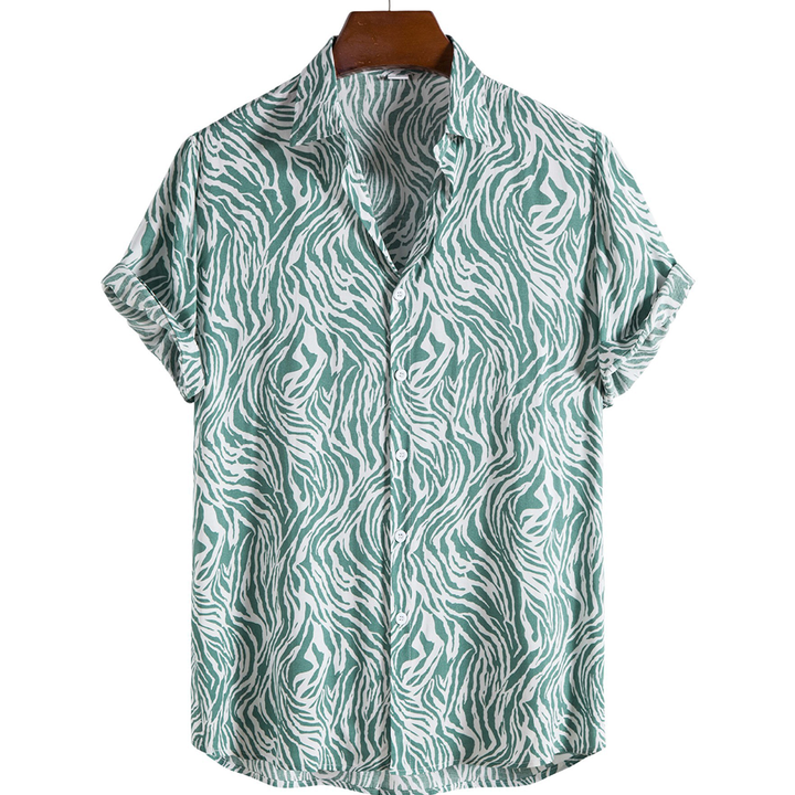 Men's breezy printed summer shirt with lightweight, breathable fabric and a trendy design, perfect for warm-weather outfits.