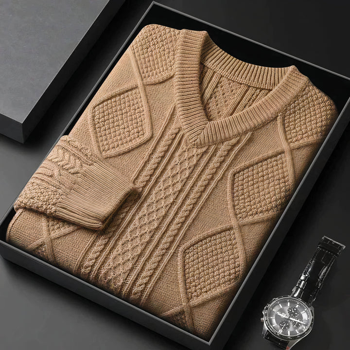 Stylish and sophisticated autumn sweater for men, perfect for chilly days.