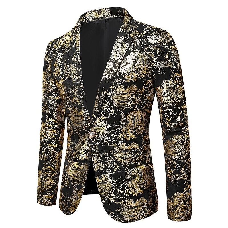 Men's floral cocktail blazer jacket, perfect for autumn occasions and stylish statements.







