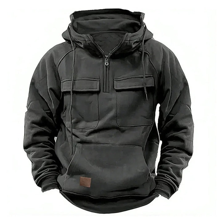 

Men's soft wool zip-up hoodie, a warm and stylish choice for autumn days.











