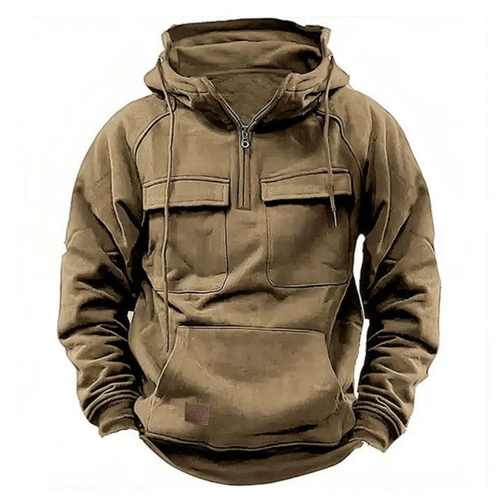 
Men's soft wool zip-up hoodie, a warm and stylish choice for autumn days.









