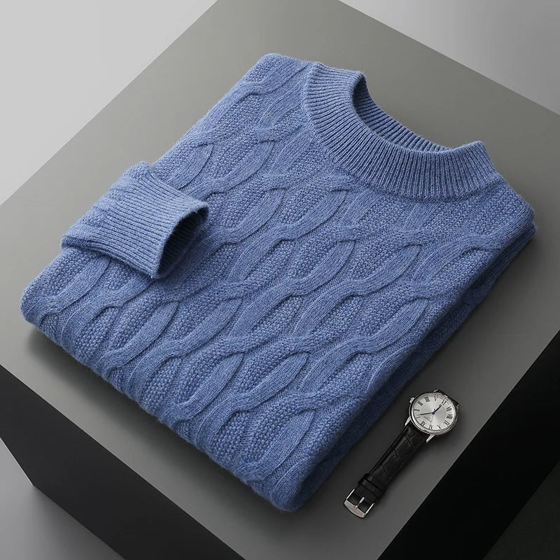 Premium classy autumn sweater for men, offering warmth and timeless style for chilly days.