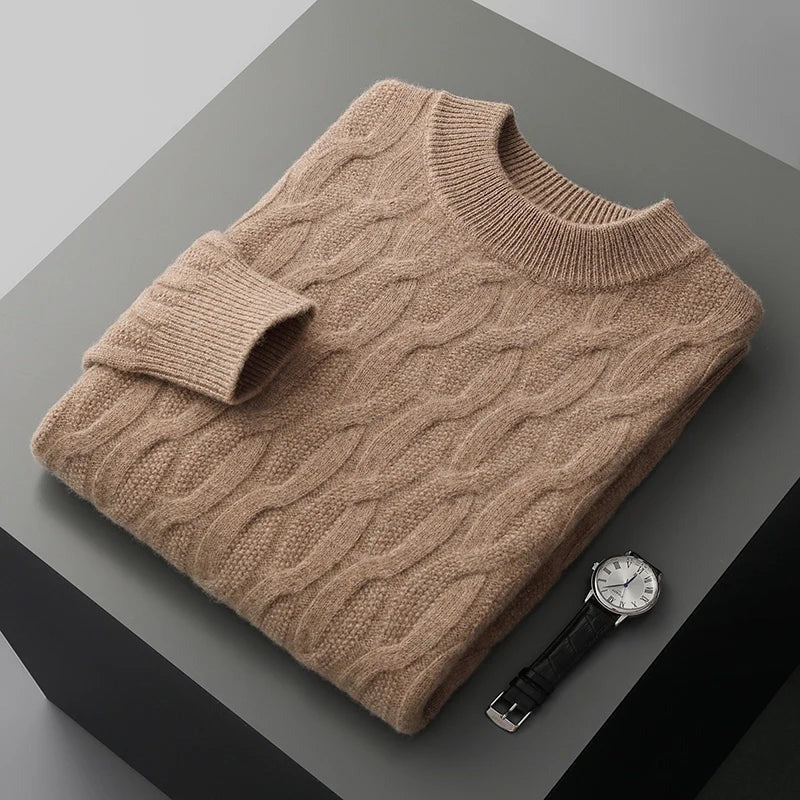 Premium classy autumn sweater for men, offering warmth and timeless style for chilly days.