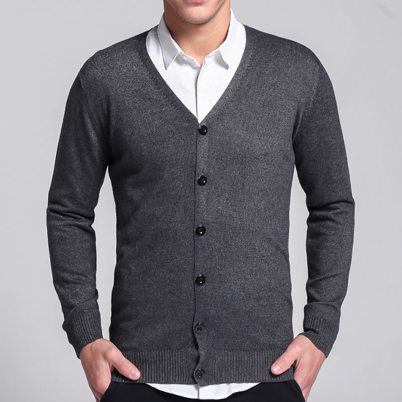 Men's premium elegant cardigan for autumn, offering warmth and style.







