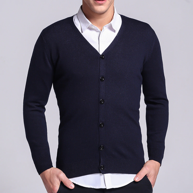 Men's premium elegant cardigan for autumn, offering warmth and style.







