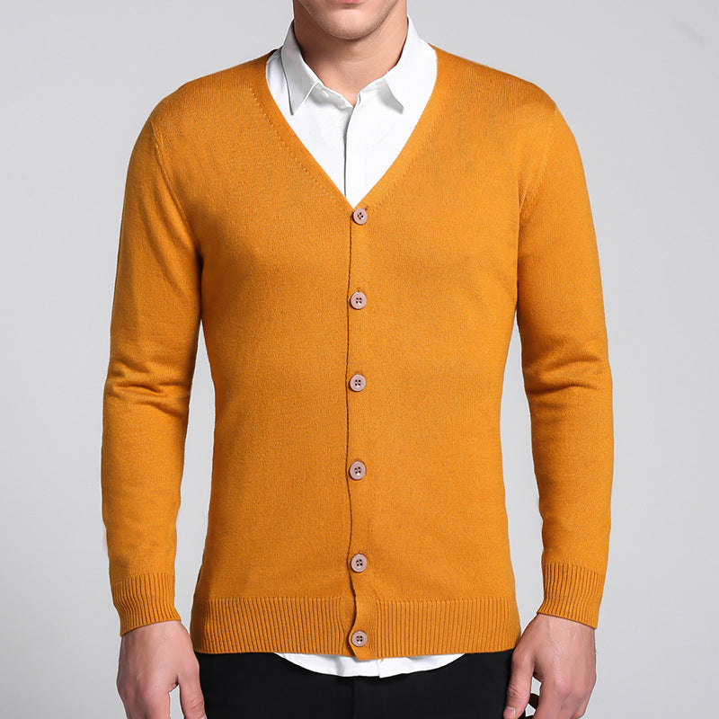 Men's premium elegant cardigan for autumn, offering warmth and style.







