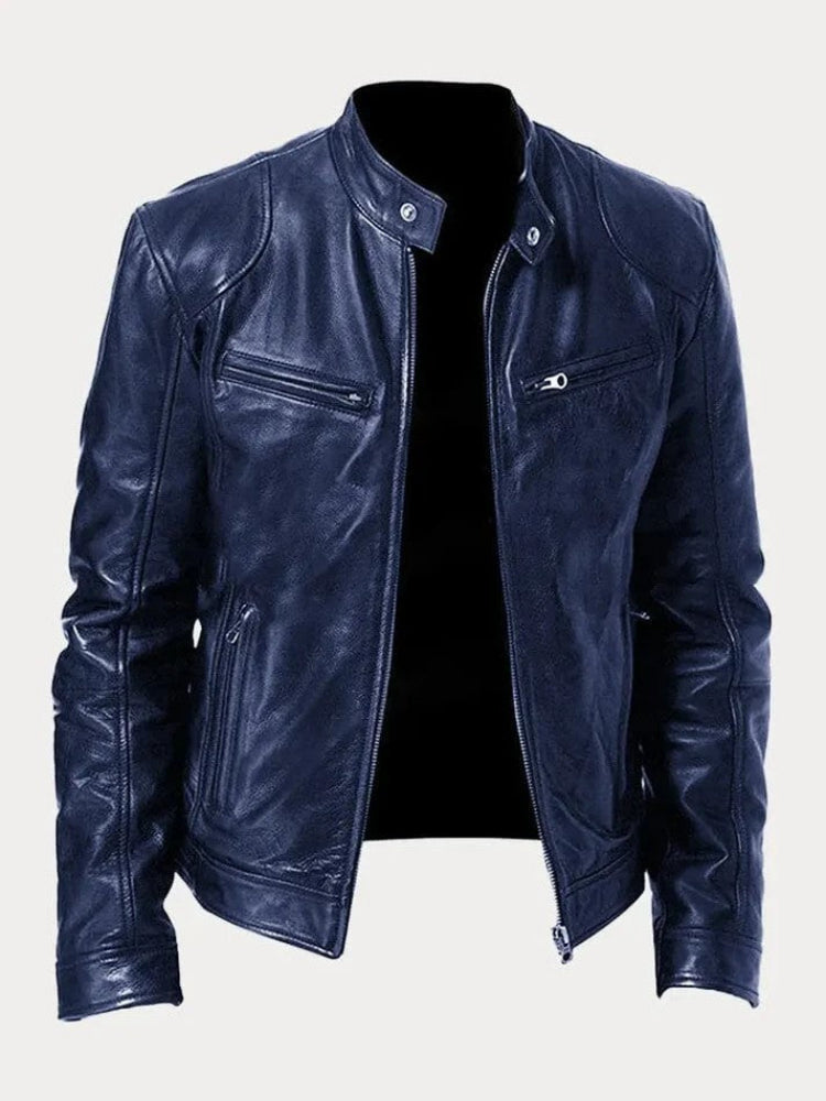 Premium leather jacket for autumn, featuring a timeless design and high-quality, durable material.