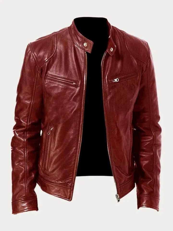 Premium leather jacket for autumn, featuring a timeless design and high-quality, durable material.