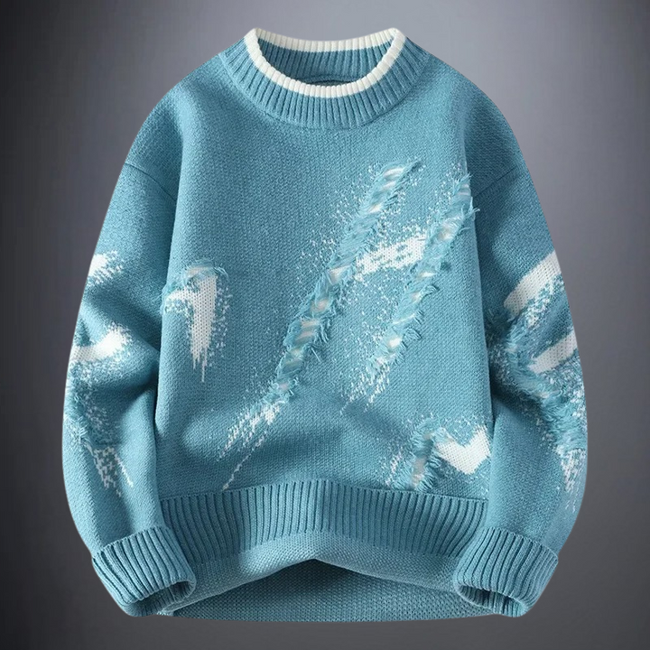 Men's relaxed fit autumn sweater, perfect for warmth and effortless style on chilly days.