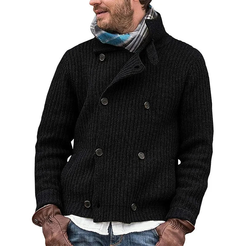 Stylish and warm retro-inspired autumn cardigan for men.