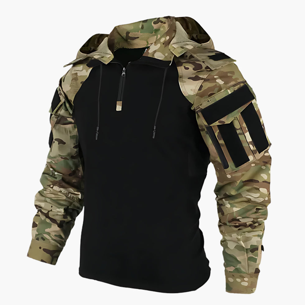 Durable and stylish tactical jacket for autumn, designed for comfort and functionality.







