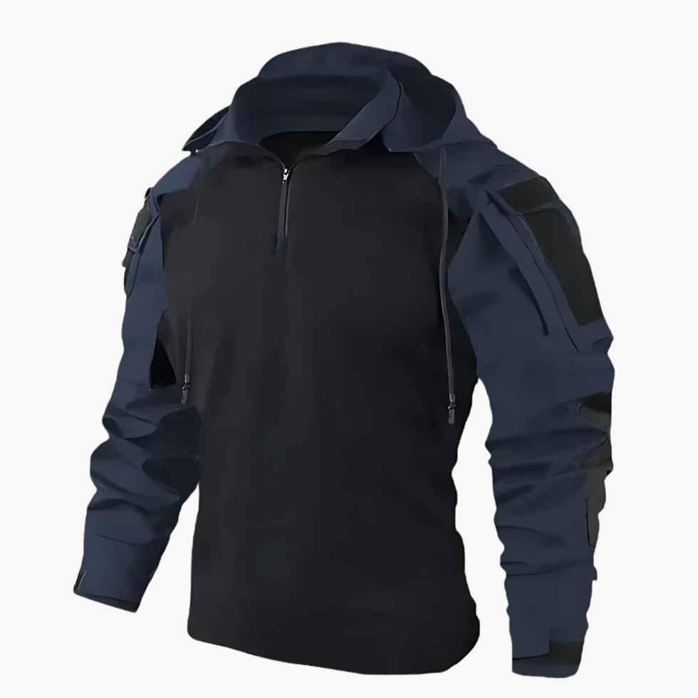 Durable and stylish tactical jacket for autumn, designed for comfort and functionality.







