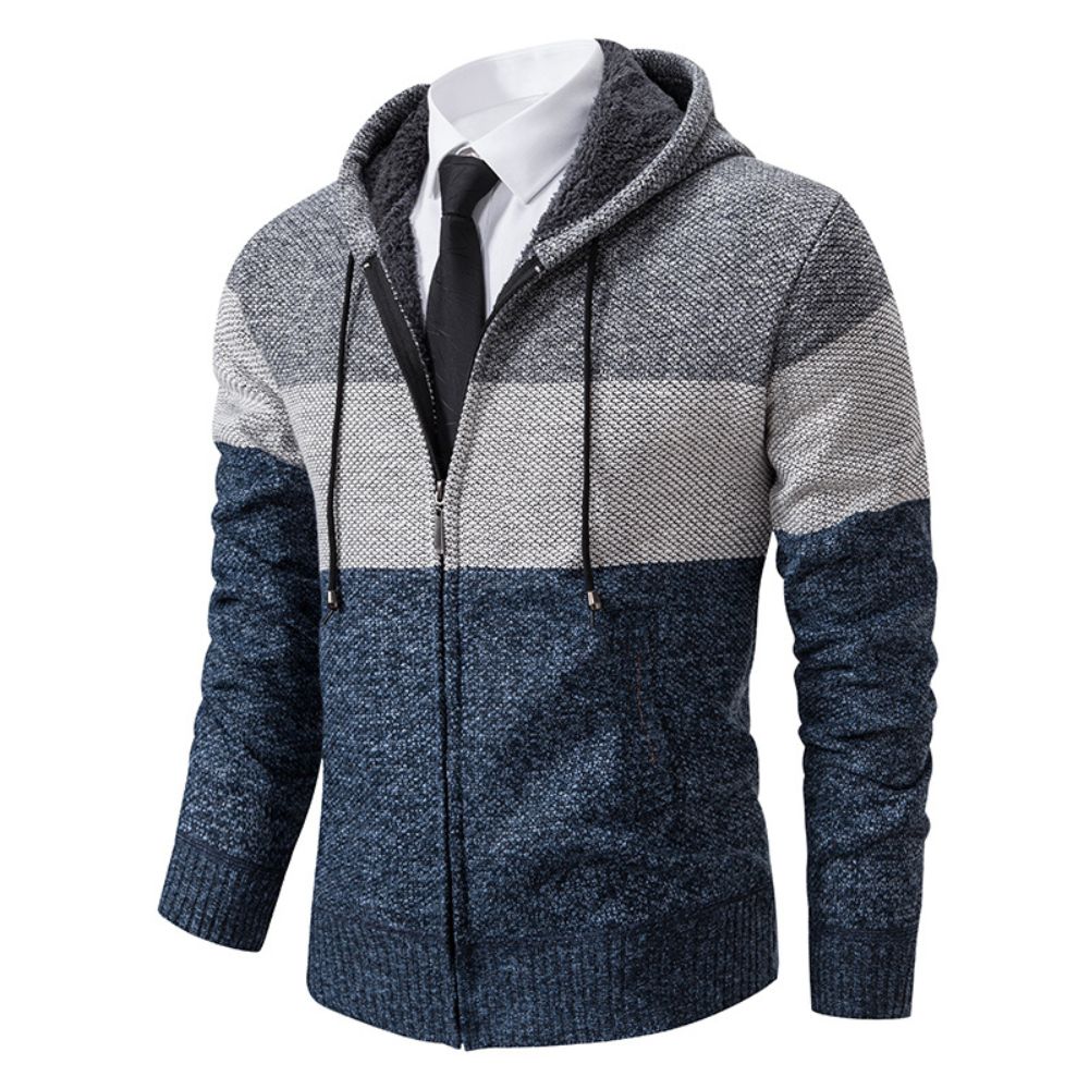 Men's hooded sweater ideal for autumn, combining warmth, comfort, and casual style for cooler days.