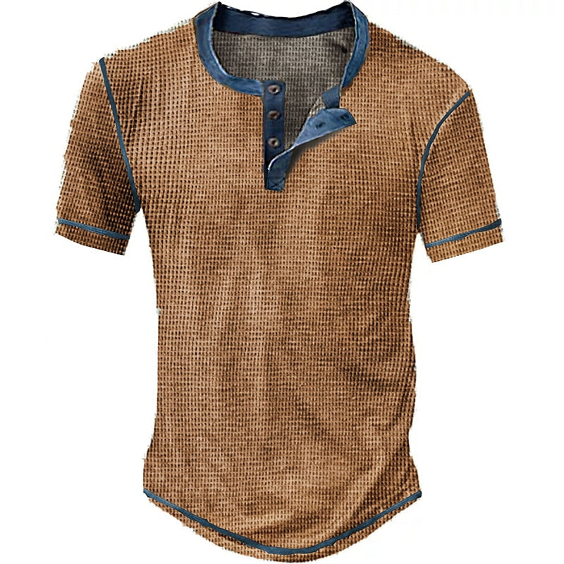 Basic summer shirt for men with a classic fit and breathable fabric, perfect for staying cool and stylish on warm days.