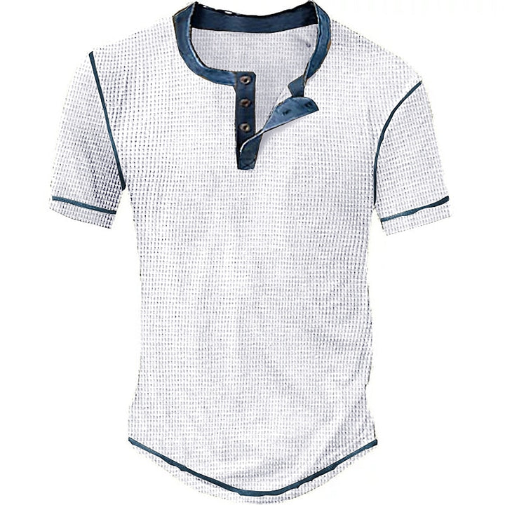 Basic summer shirt for men with a classic fit and breathable fabric, perfect for staying cool and stylish on warm days.