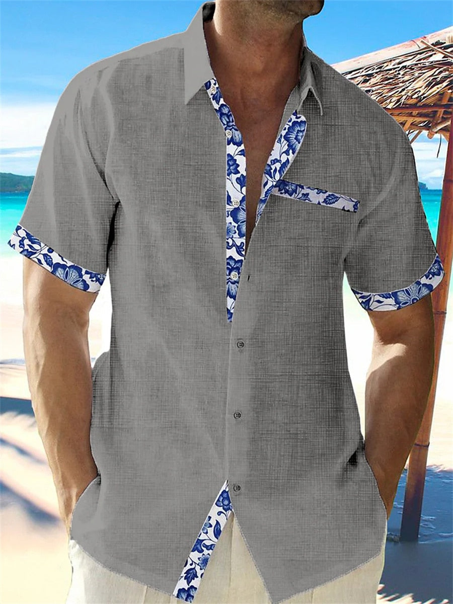 Breezy linen summer polo shirt, perfect for warm weather and casual wear.






