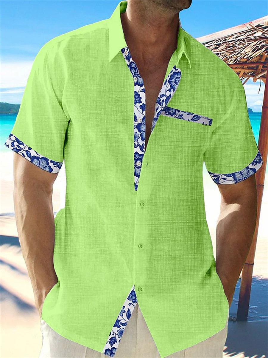 Breezy linen summer polo shirt, perfect for warm weather and casual wear.






