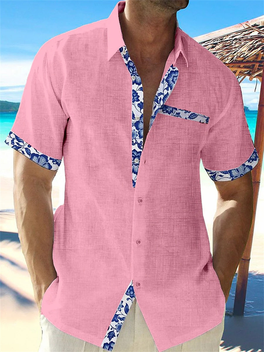 Breezy linen summer polo shirt, perfect for warm weather and casual wear.






