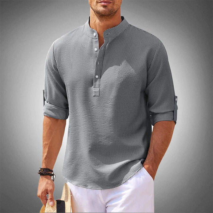 Breezy men's summer shirt with lightweight, breathable fabric and a relaxed fit, perfect for warm weather and versatile summer styling.