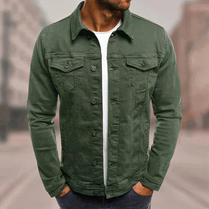 Casual denim shirt, designed for comfort with breathable fabric, ideal for summer wear.






