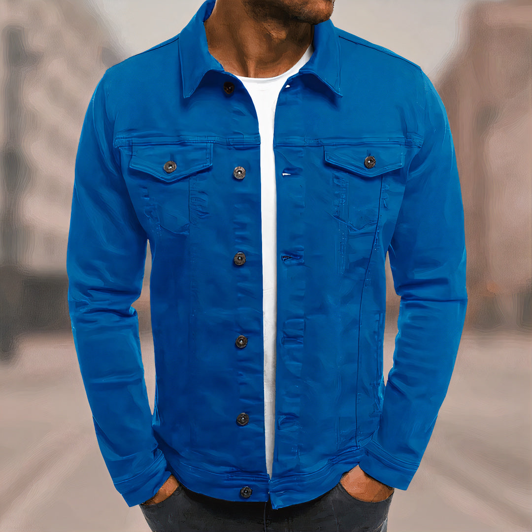 Casual denim shirt, designed for comfort with breathable fabric, ideal for summer wear.






