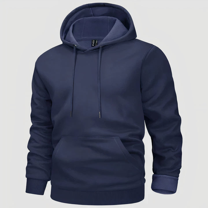 Casual fleece hoodie for autumn, perfect for staying warm and stylish on cool days.







