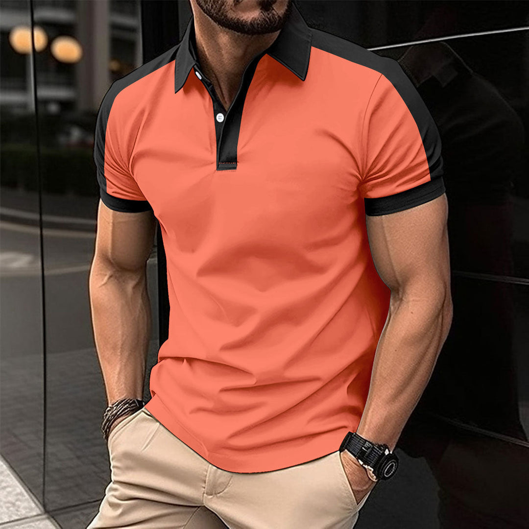 Casual men's polo shirt ideal for summer days, featuring breathable fabric and versatile design.