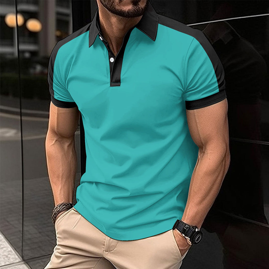 Casual men's polo shirt ideal for summer days, featuring breathable fabric and versatile design.