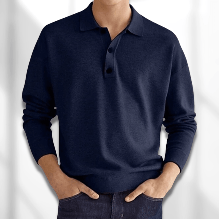 Casual men's polo shirt with breathable fabric and a modern fit, perfect for effortless style and comfort during summer days.