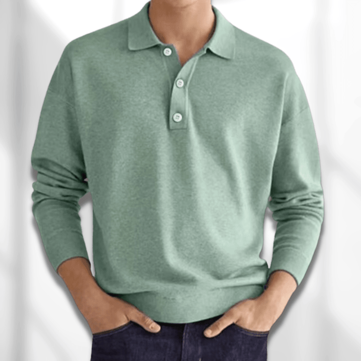 Casual men's polo shirt with breathable fabric and a modern fit, perfect for effortless style and comfort during summer days.