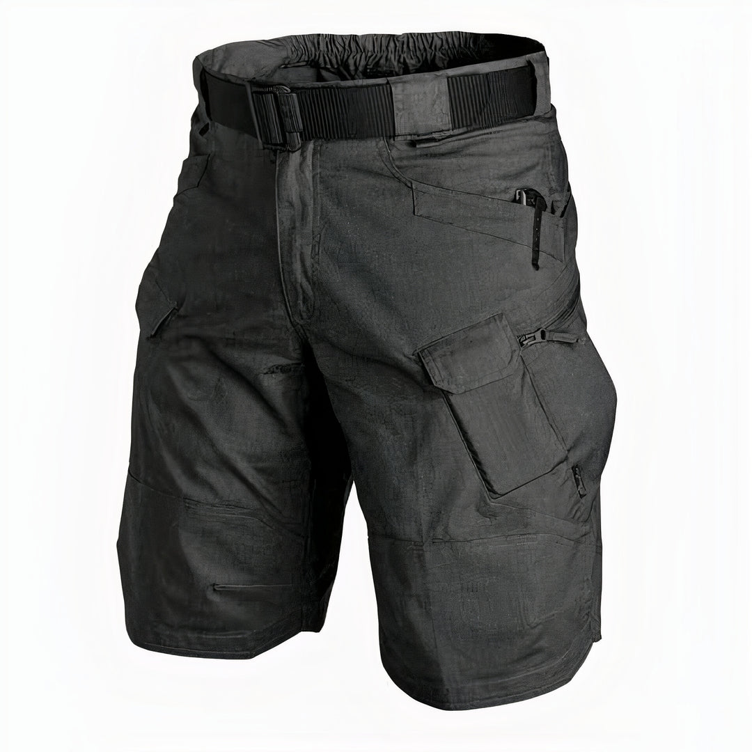 Casual tactical cargo shorts for men with secure pockets and lightweight fabric, ideal for summer activities and outdoor adventures.