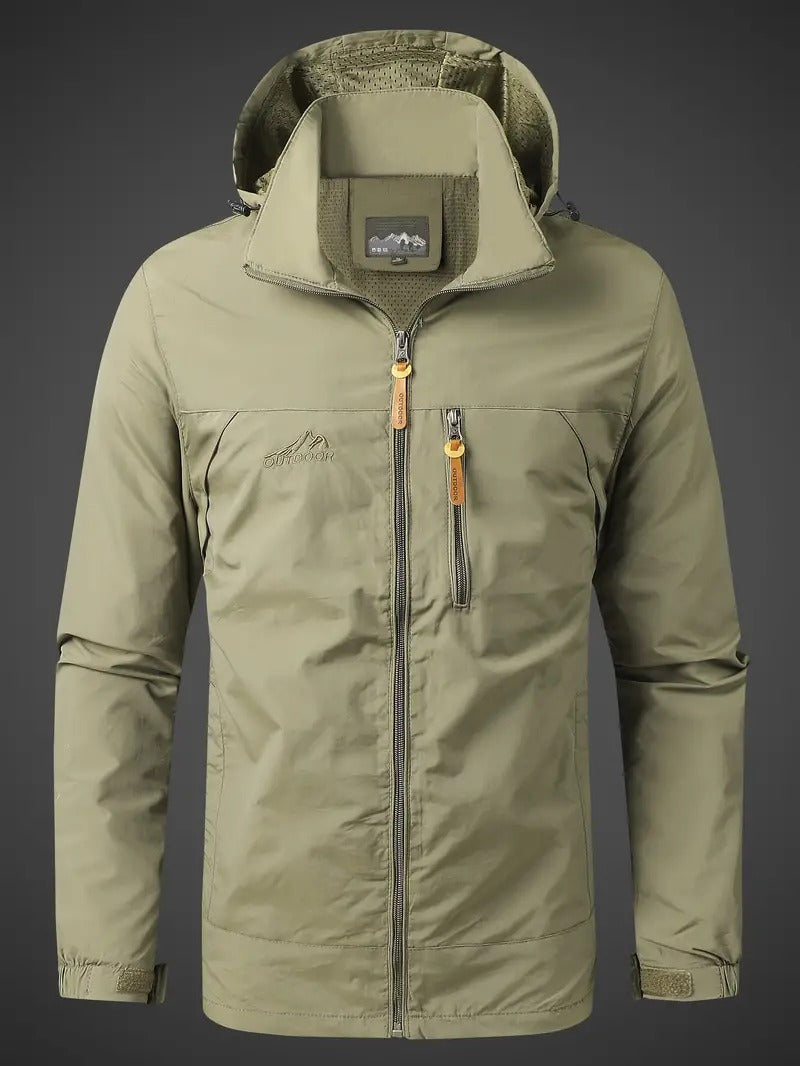 Casual waterproof fall jacket designed for lightweight comfort, durability, and protection from autumn rain.